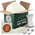 Natural Soy Candle Wax for Candle Making with DIY Candle Making Supplies, 10 Lbs Soy Wax Flakes with Accessories