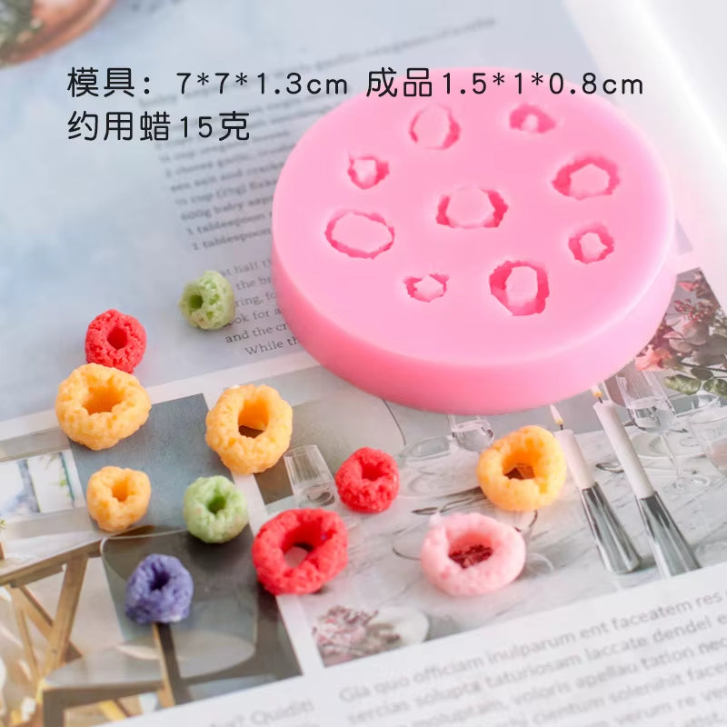 Diy Cake Candle Decoration Silicone Mold Donut Circle Resin Mold Chocolate Biscuit Mold Cake Decorating Tools Pastry Tools