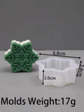 Christmas Tree Snowflake Silicone Candle Mold DIY Xmas Ornaments Making Soap Plaster Resin Casting Molds Home Decor Craft Gifts